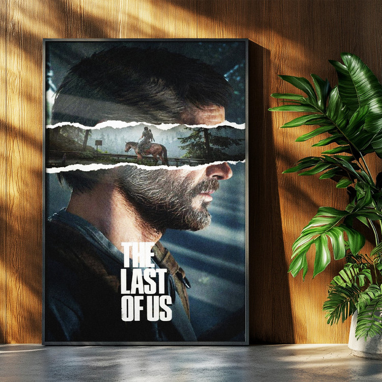 تابلو بکلیت طرح گیمینگ The Last of Us مدل b-po1623 فریم مشکی