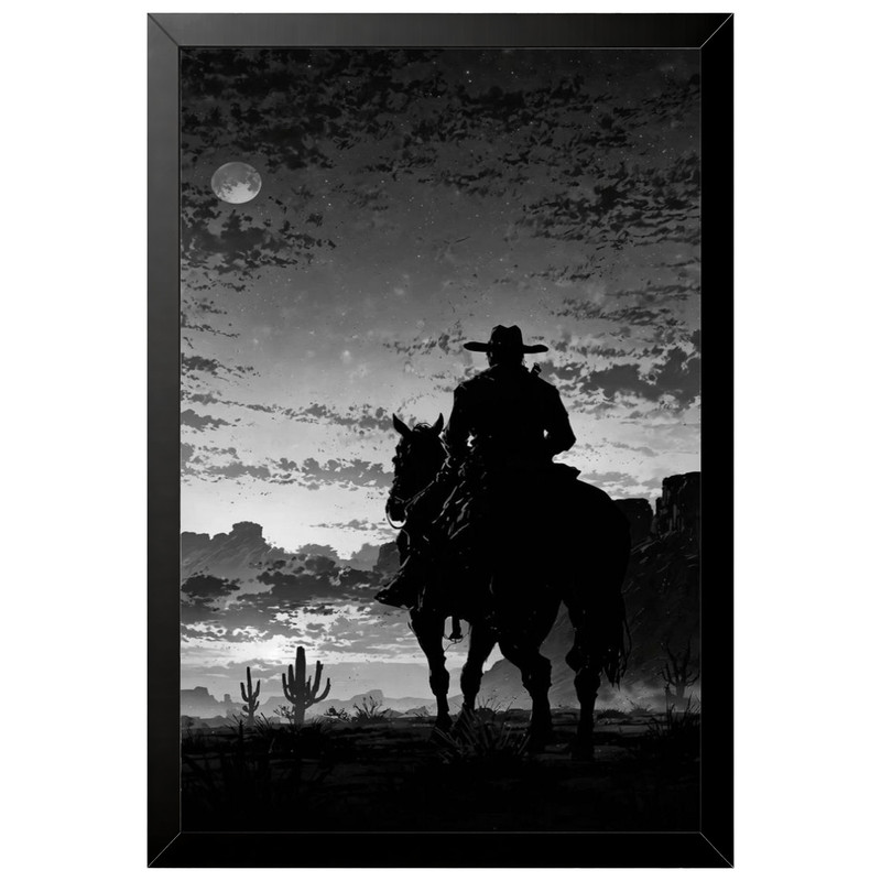 تابلو بکلیت طرح گیمینگ ردد red dead redemption 2 مدل B-po2309 فریم مشکی
