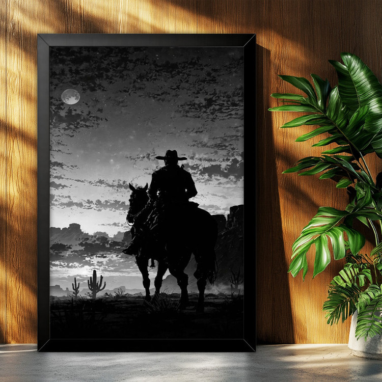 تابلو بکلیت طرح گیمینگ ردد red dead redemption 2 مدل B-po2309 فریم مشکی