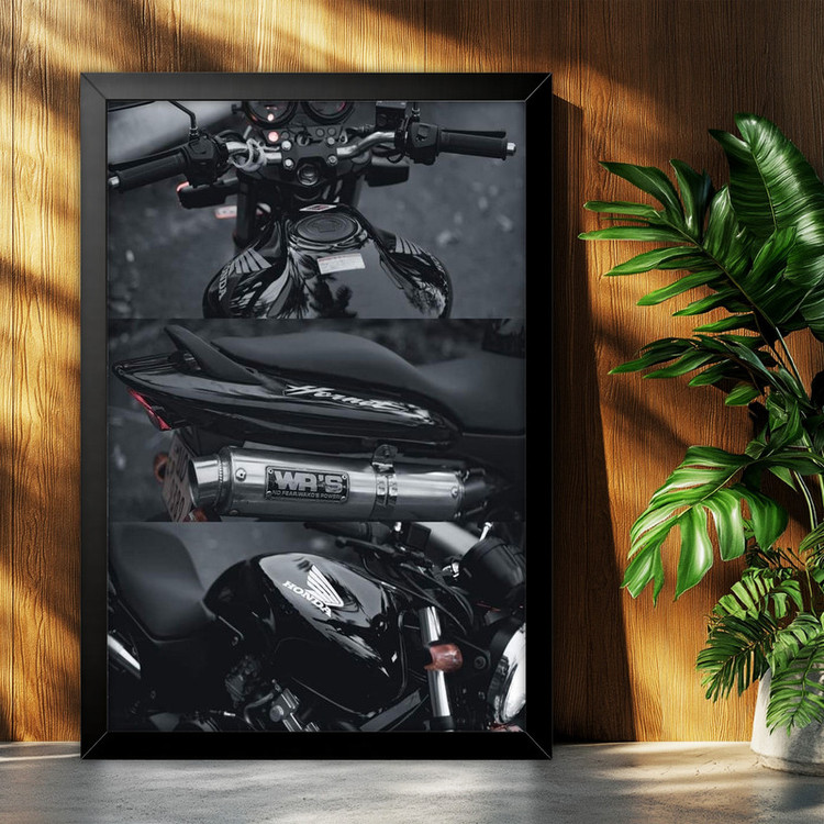 تابلو بکلیت طرح موتور سنگین هوندا Honda Hornet 250 مدل B-po2326 فریم مشکی