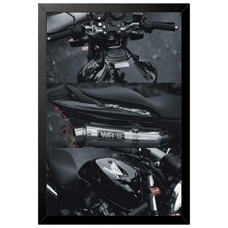 تابلو بکلیت طرح موتور سنگین هوندا Honda Hornet 250 مدل B-po2326 فریم مشکی