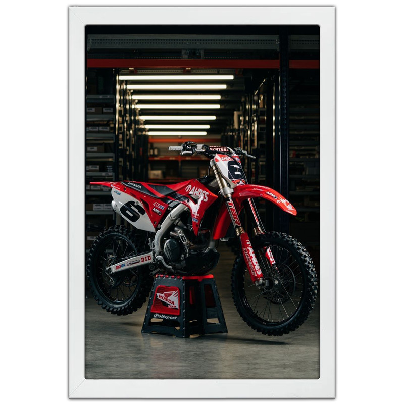تابلو بکلیت طرح موتور هوندا HONDA CRF450R مدل W-po1905 فریم سفید