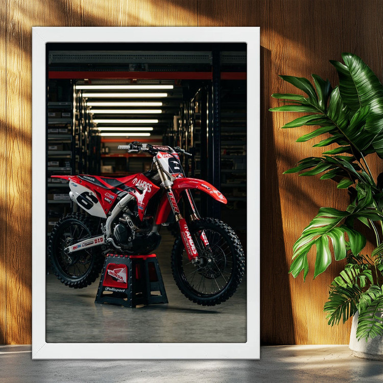 تابلو بکلیت طرح موتور هوندا HONDA CRF450R مدل W-po1905 فریم سفید