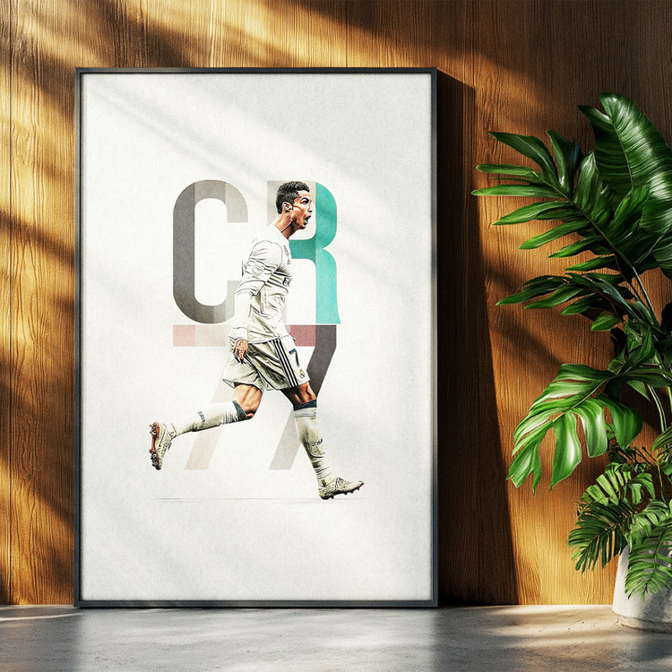 تابلو بکلیت طرح کریستیانو رونالدو Cristiano Ronaldo مدل b-po1641 فریم مشکی