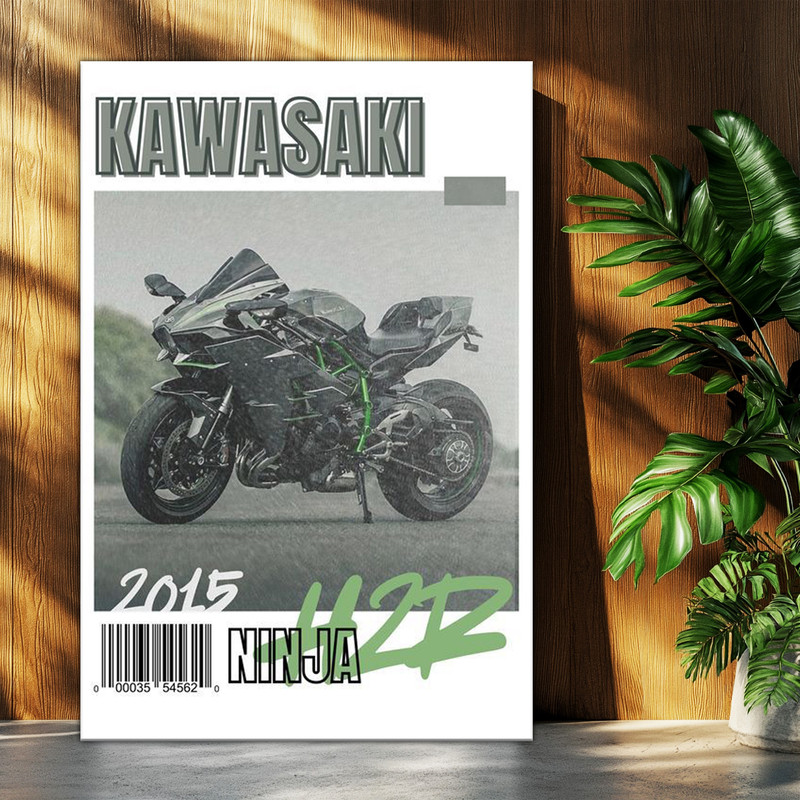 تابلو شاسی بکلیت طرح موتور سنگین نینجا کاوازاکی NINJA KAWASAKI H2R مدل T-po1602