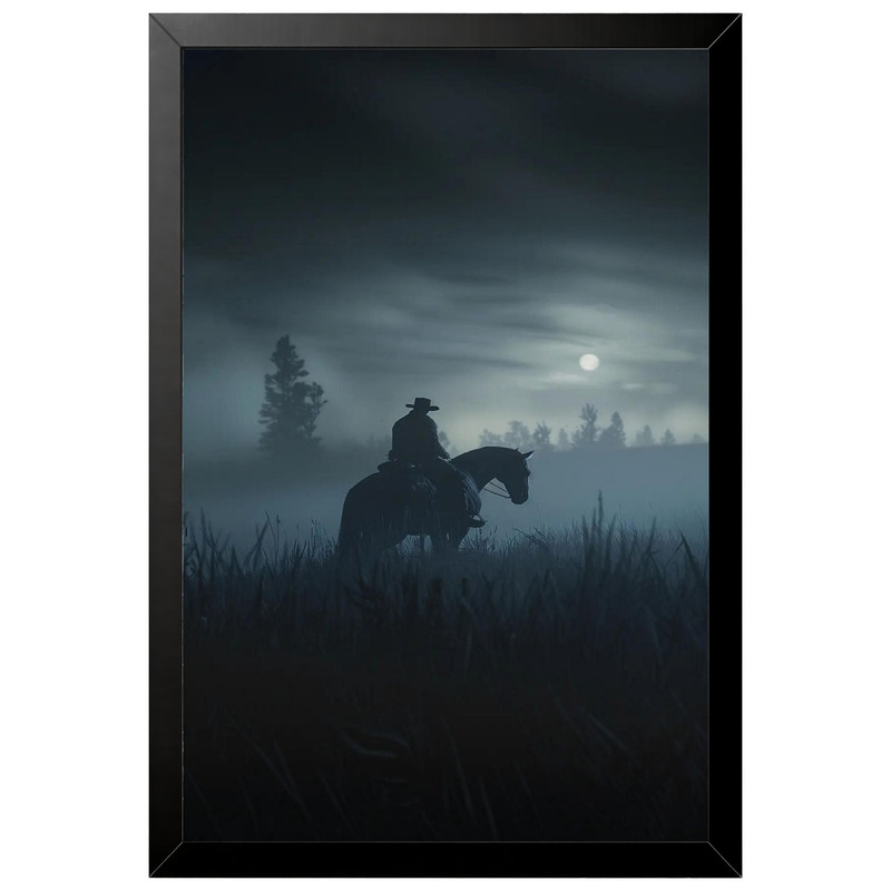 تابلو بکلیت طرح گیمینگ ردد red dead redemption 2 مدل B-po2210 فریم مشکی