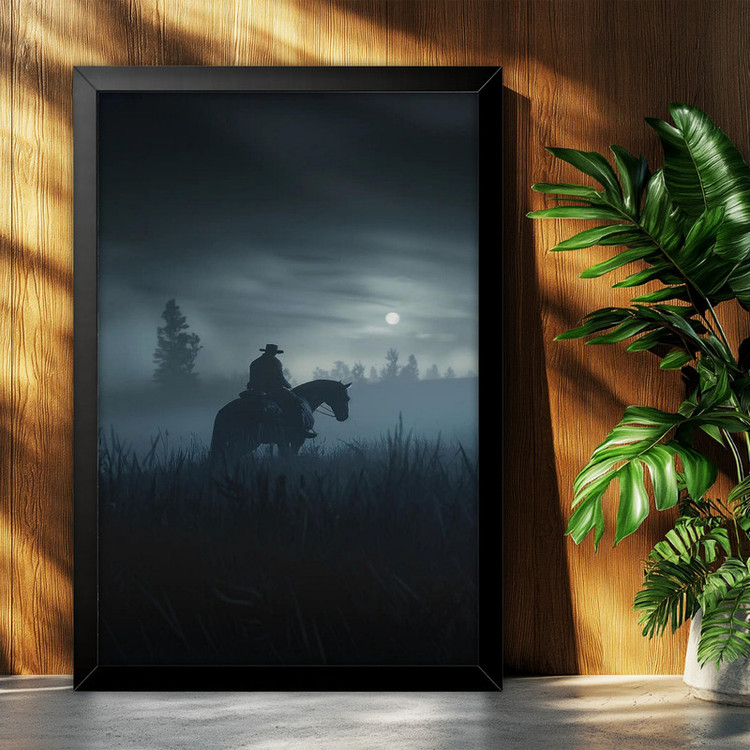 تابلو بکلیت طرح گیمینگ ردد red dead redemption 2 مدل B-po2210 فریم مشکی