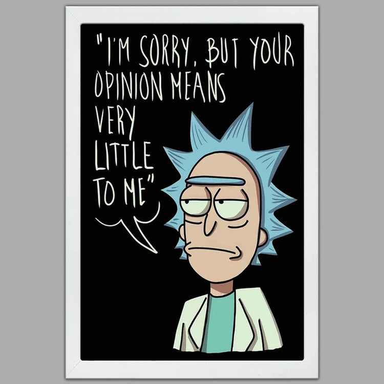 تابلو بکلیت طرح Rick and Morty مدل W-po2023 فریم سفید
