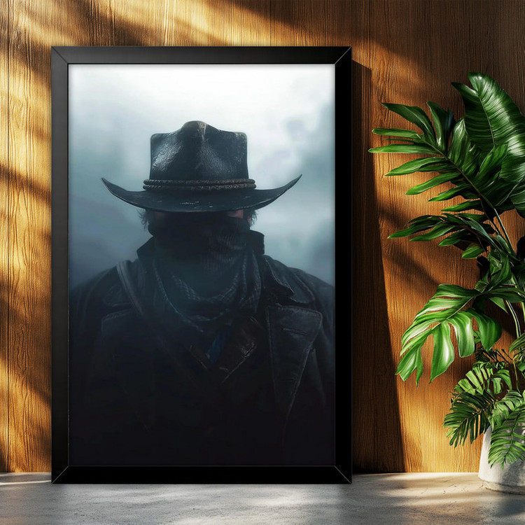 تابلو بکلیت طرح گیمینگ ردد red dead redemption 2 مدل B-po2204 فریم مشکی