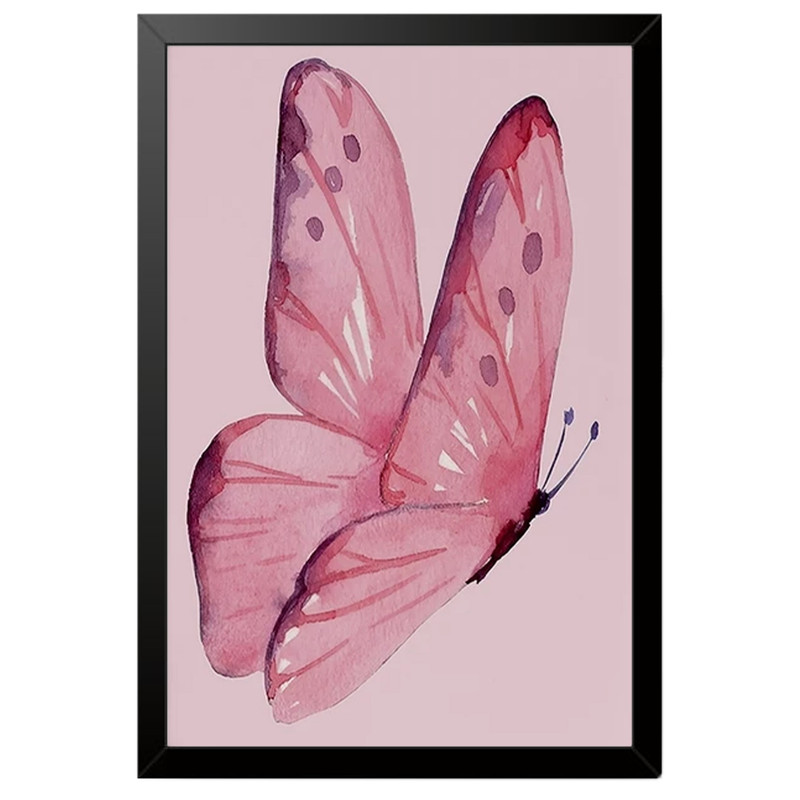 تابلو بکلیت طرح پروانه Butterfly مدل B-po2068 فریم مشکی