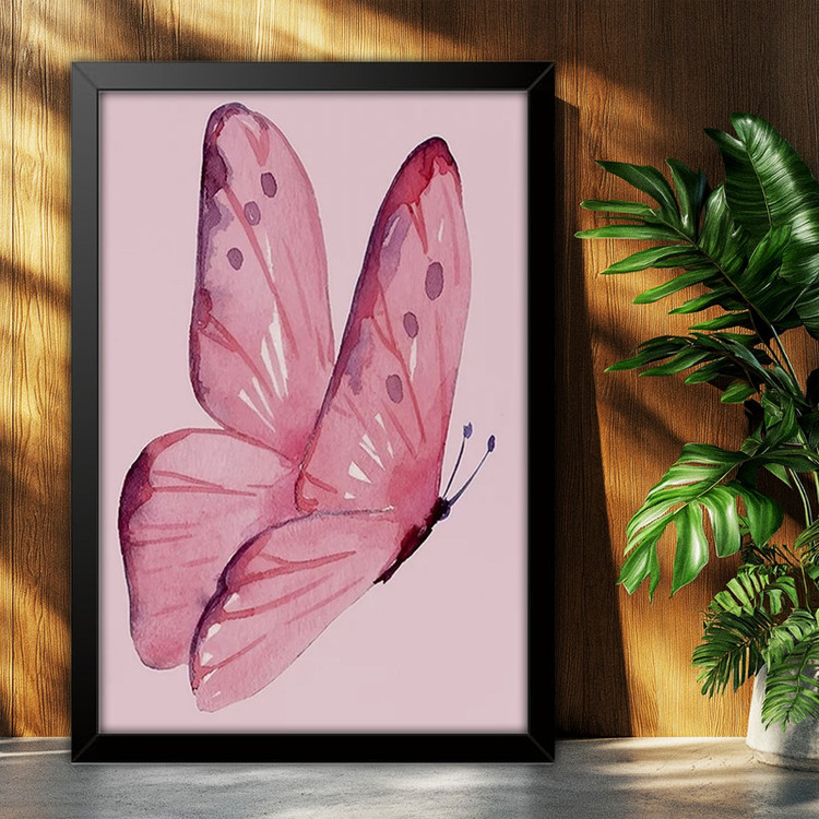 تابلو بکلیت طرح پروانه Butterfly مدل B-po2068 فریم مشکی