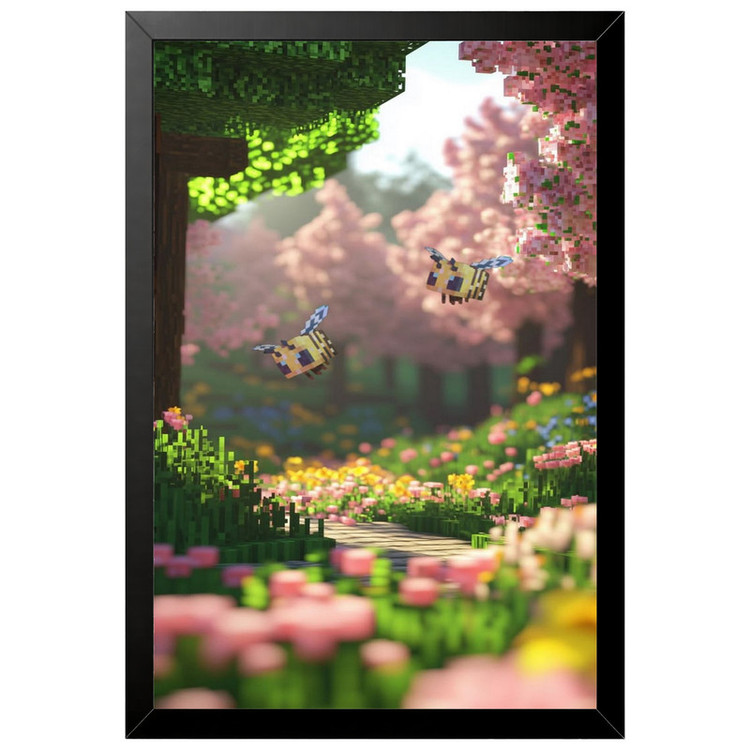 تابلو بکلیت طرح گیمینگ ماینکرفت Minecraft مدل B-po2306 فریم مشکی