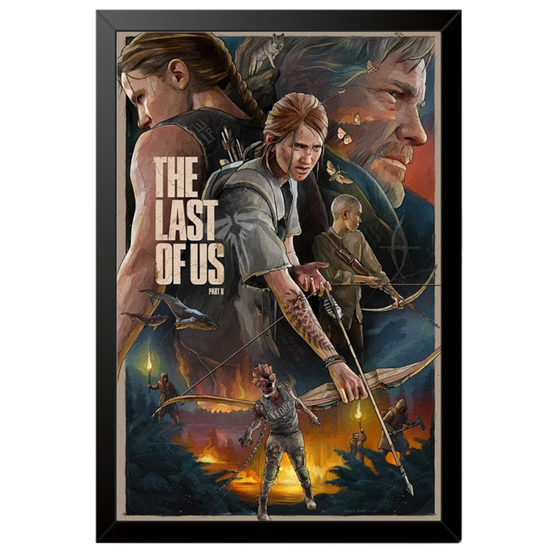 تابلو بکلیت طرح گیمینگ لست اف اس The last of us 2 مدل B-po2022 فریم مشکی