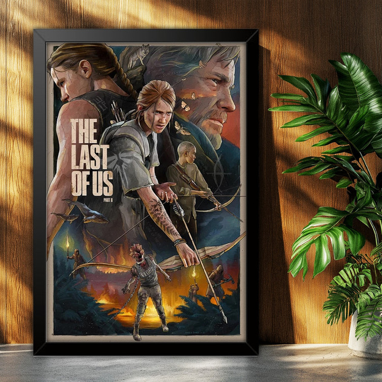 تابلو بکلیت طرح گیمینگ لست اف اس The last of us 2 مدل B-po2022 فریم مشکی