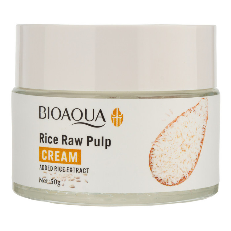 کرم مرطوب کننده صورت بی آکوا مدل Rice Raw مناسب برای انواع پوست وزن 50 گرم